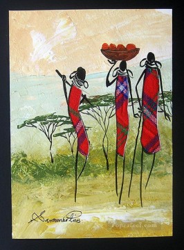  african Art - Shiundu Maasai Ladies Head Home African